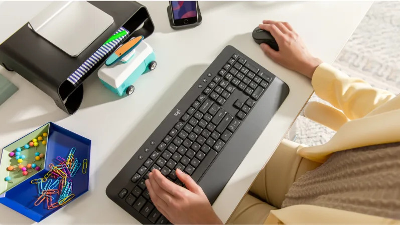 Клавиатура Logitech K650 Graphite, безжична, Bluetooth 5.1, 10м обхват, черна, USB - характеристика 4