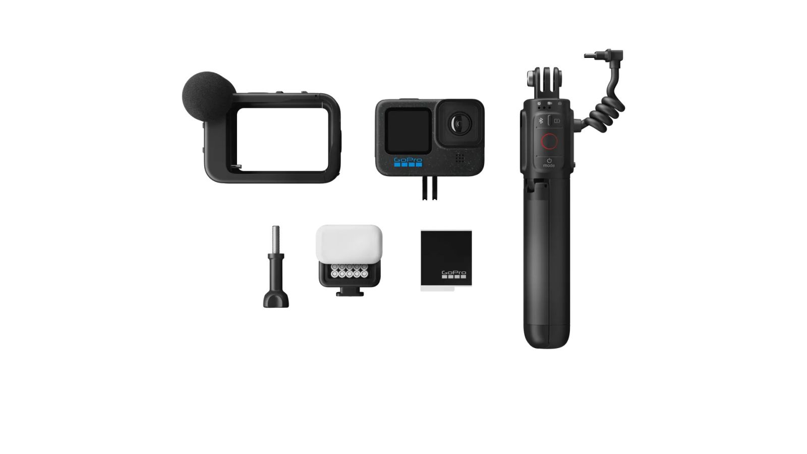 Екшън камера GoPro HERO12 Black Creator Edition, камера за екстремен спорт, 5.3K@60fps, 2.27" (5.76 cm) заден сензорен дисплей/1.4" (3.55 cm) преден дисплей, HyperSmooth 6.0 стабилизация, 8x Slow motion, Bluetooth, USB-C, Wi-Fi, SDCard, черна - характеристика 1