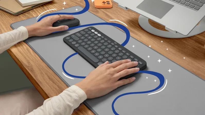 Клавиатура Logitech Pebble Keys 2 380s Graphite (920-011851), безжична, програмируеми клавиши, сива, Bluetooth - характеристика 4