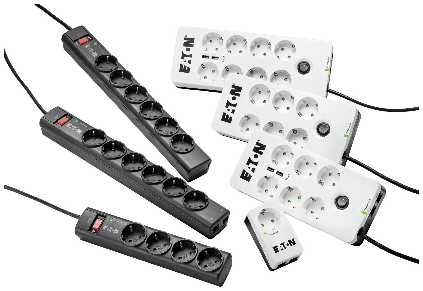 Разклонител Eaton Protection Box 6 DIN, 6 гнезда, защита от пренапрежение, 1.5m, бял - характеристика 1